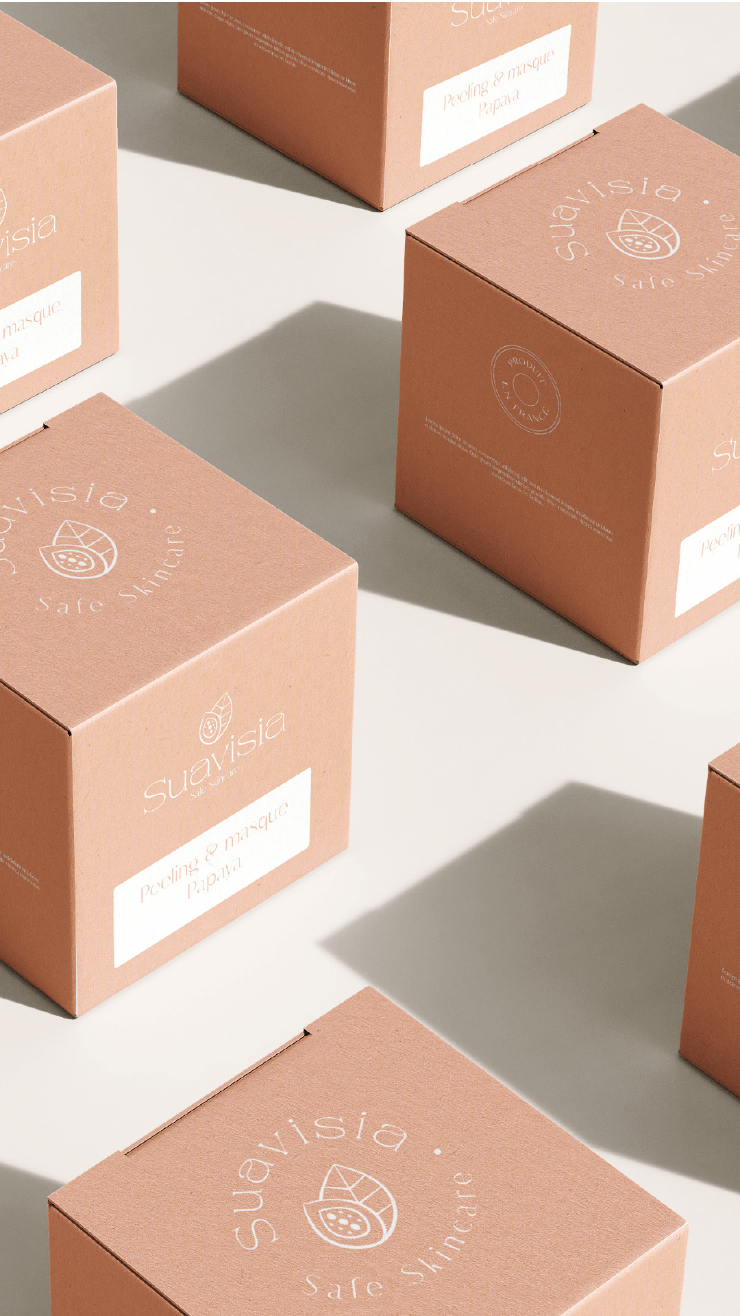Création du packaging de Suavisia, marque de cosmétique française